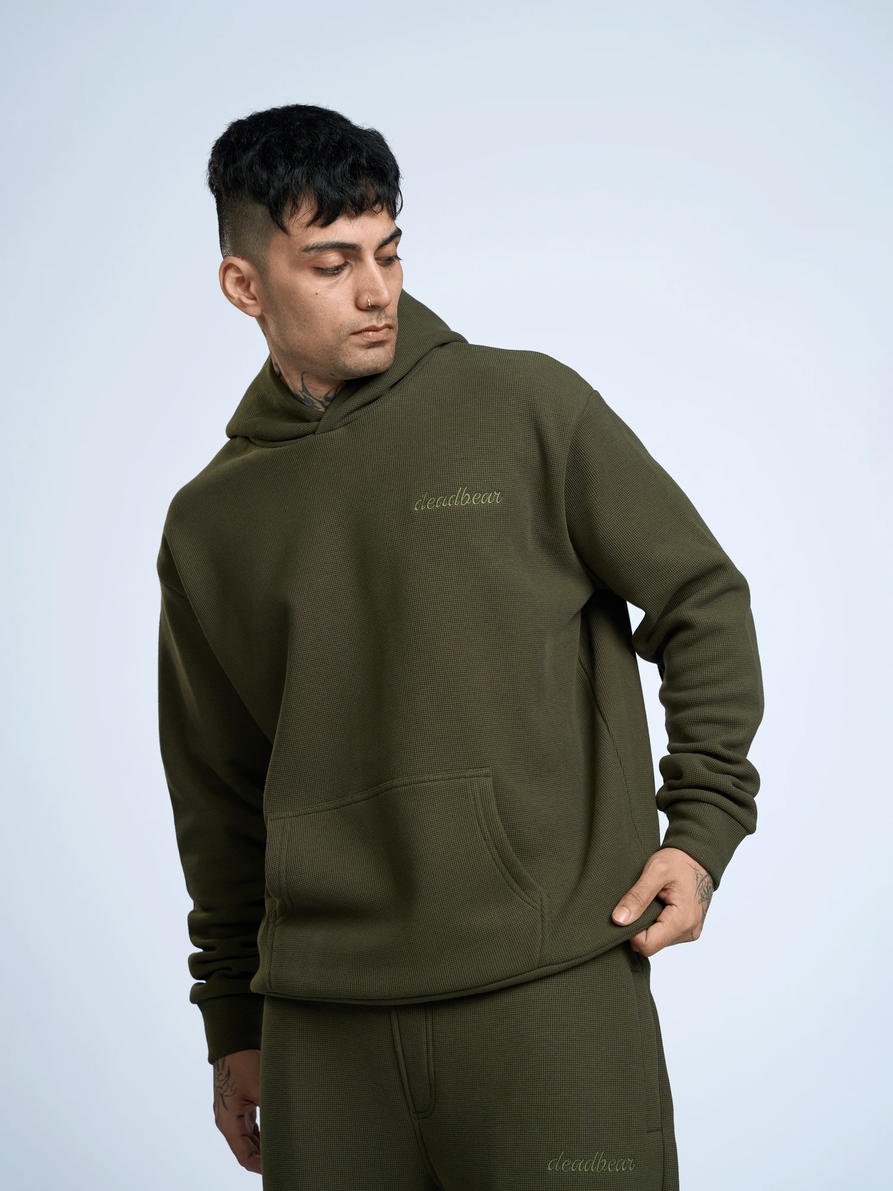 Co-ord Hoodie Olive - Image 10
