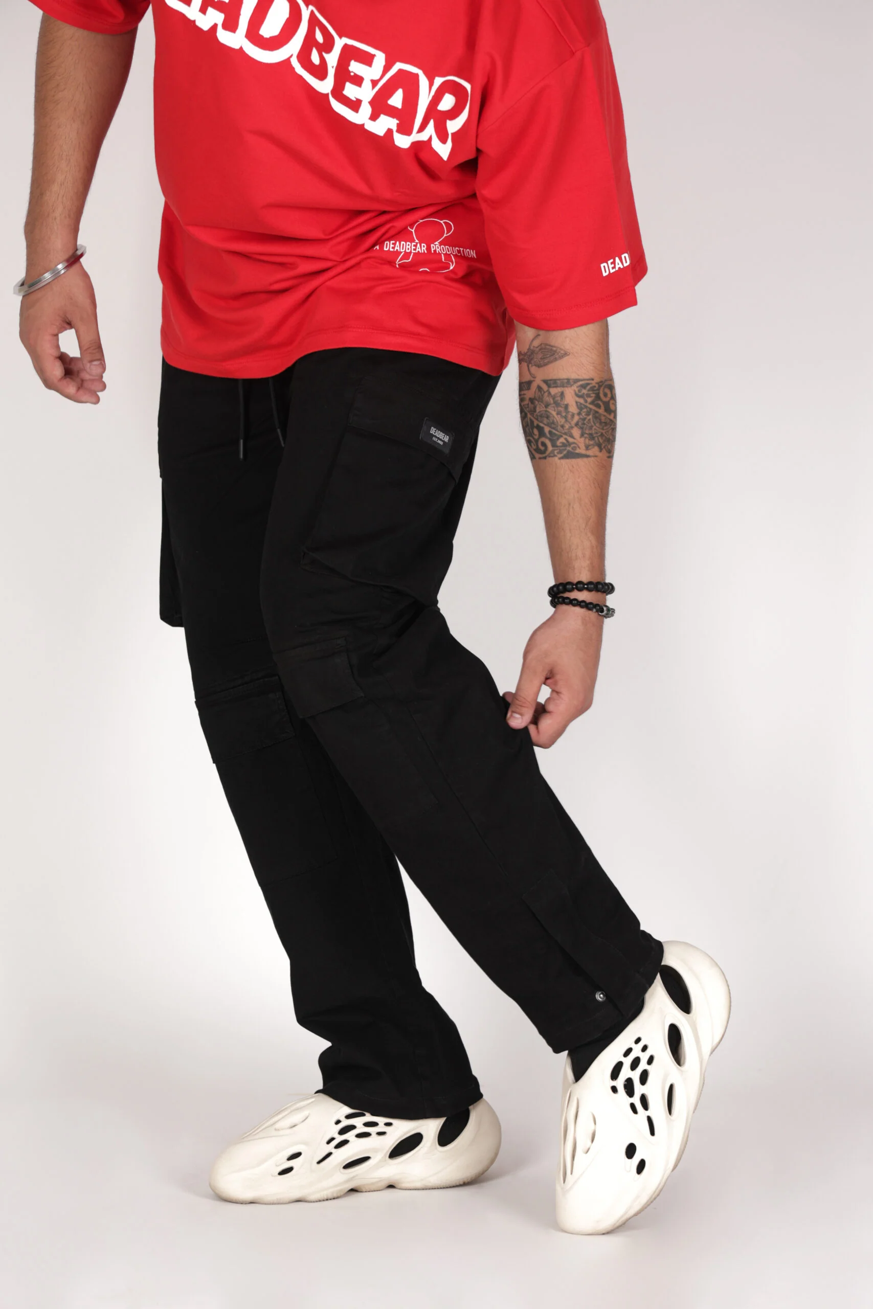 Washed Black Cargo Pants - Image 5